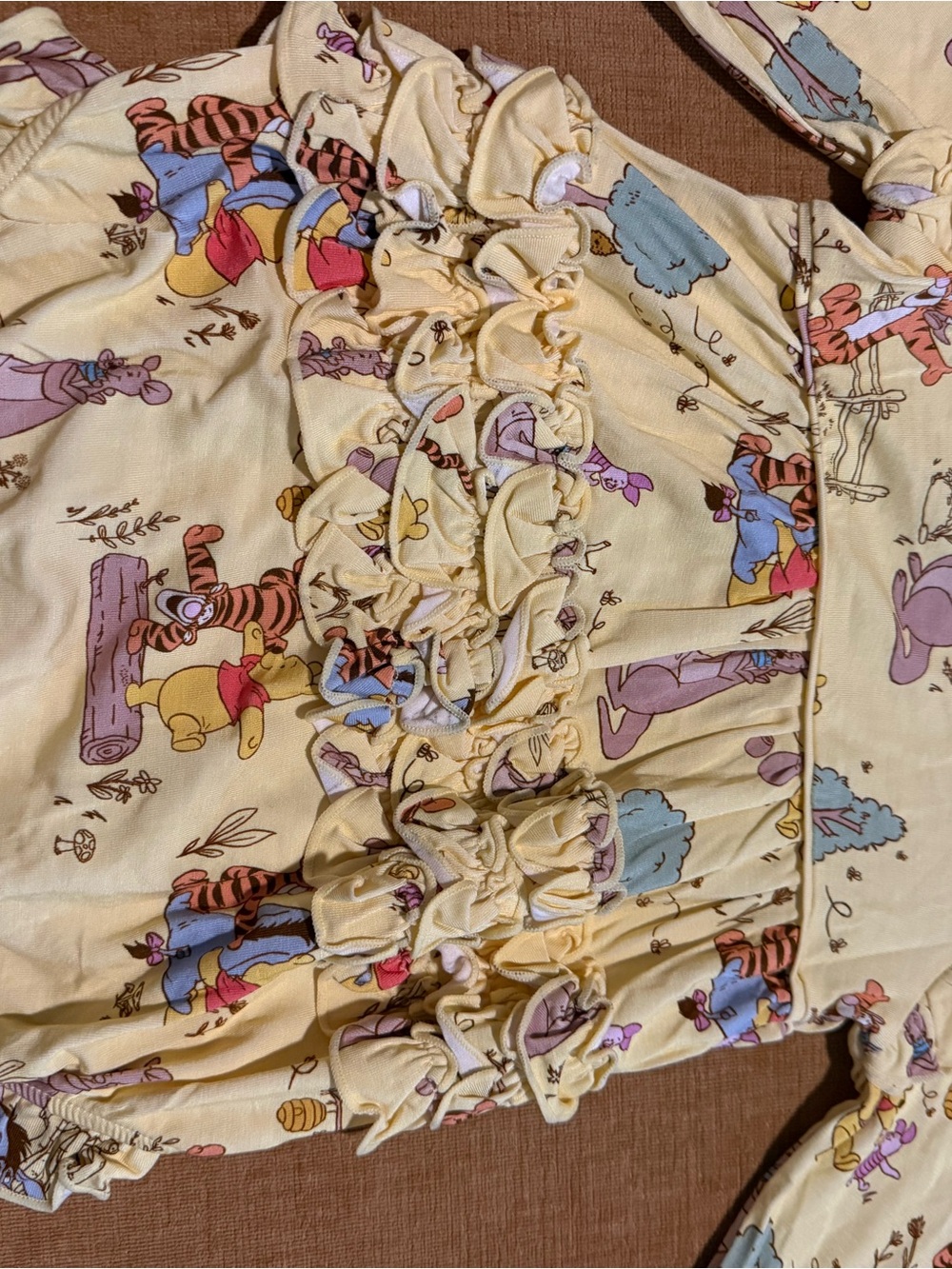 Little Sleepies Yellow Winnie the Pooh Ruffle Romper - Picture 5 of 5